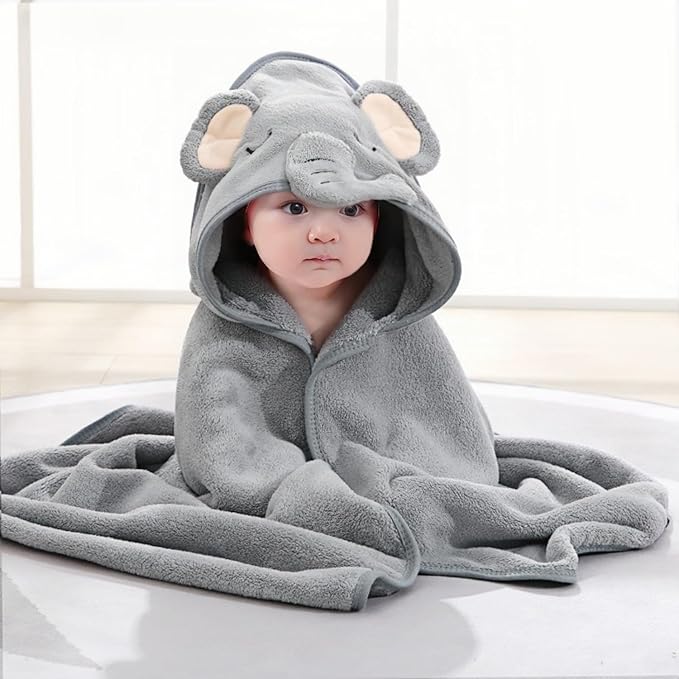 2Pcs Baby Hooded Towel,31 * 31 in Toddler Bath Towels for Newborn Babies,Toallas de Baño para Bebe,Organic Infant Kids Boy Essentials 1-3