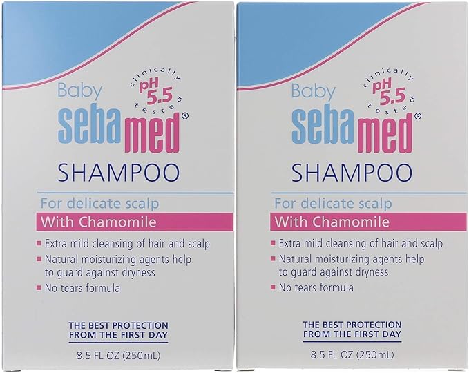 Sebamed Children's Shampoo 8.5 Fluid Ounces 250 mL (Pack of 2) Ultra Mild pH 5.5 Alkali-Free Dermatologist Recommended