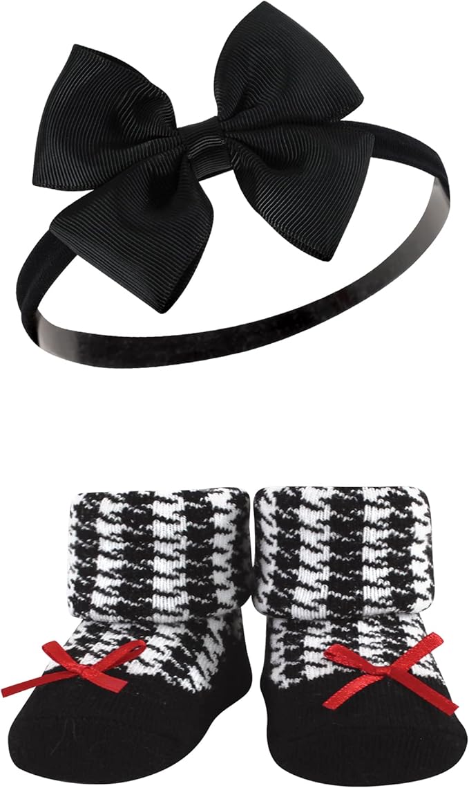 Hudson Baby Girl's Headband and Socks Giftset