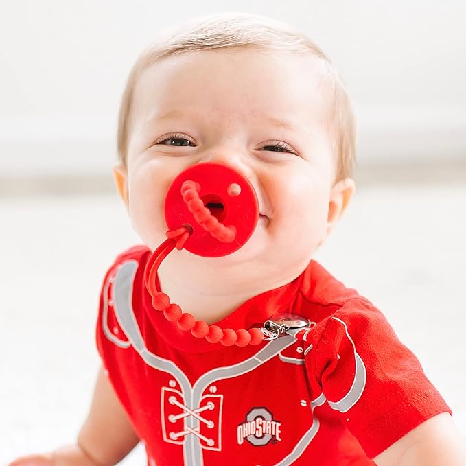 Ryan & Rose Cutie Clip Judy - Pacifier Clip Holder Silicone (Judy, Red)