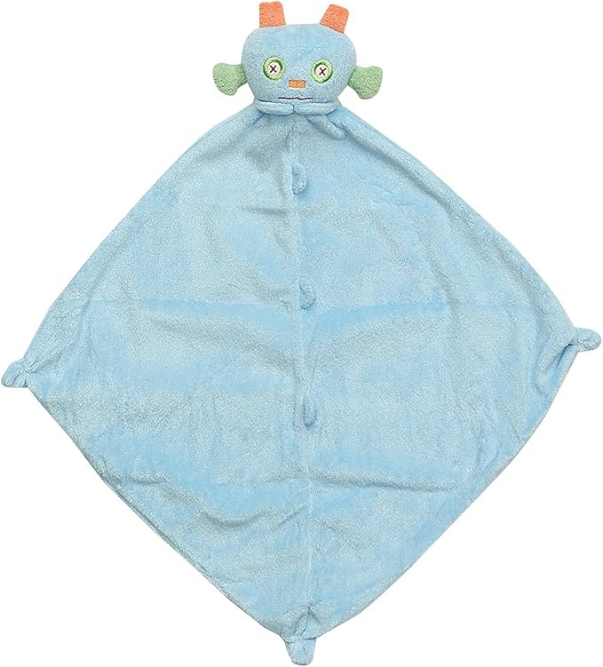Angel Dear Monster Blue Robot Twin Set Blankies Box.