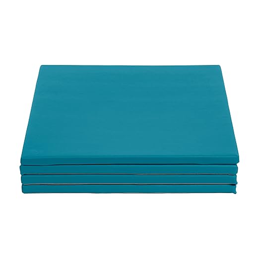 ECR4Kids SoftZone Play Patch Activity Mat Squares, Modular Playmat, Turquoise, 4-Pack
