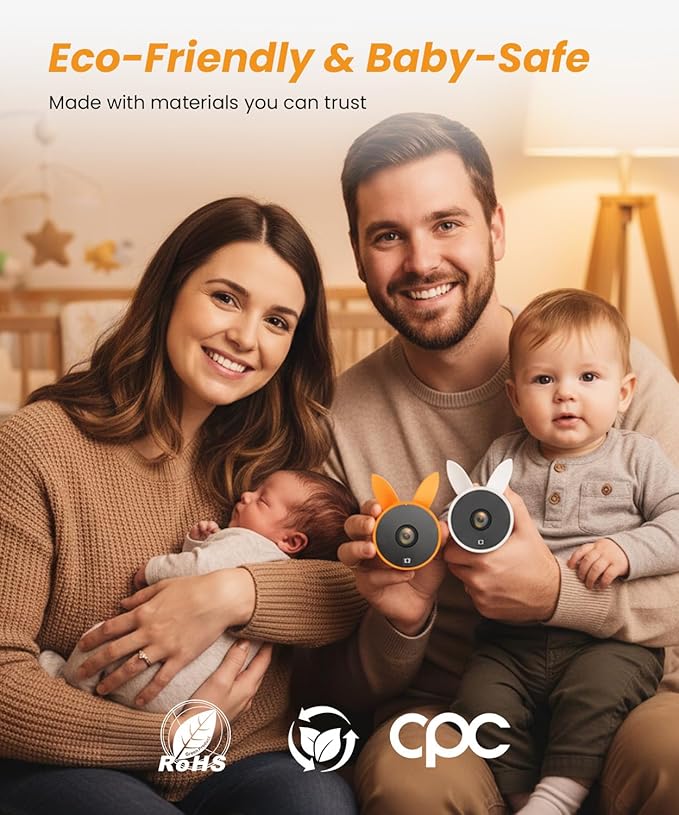 Babyvue Baby Monitor for Car with Video Recording & Playback, 1080P HD 4.5" Car Seat Camera with Auto Night Vision, USB Plug and Play Baby Car Monitor, Carseat Camera for Rear Facing Kids Infants,Blue
