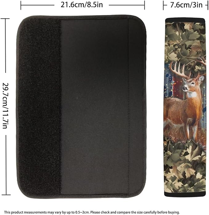 AFPANQZ Deer Branch 2pcs Universal Car Seat Belt Pads Cover Vehicle Seat Belt Comfort Shoulder Pads for Adults Children Seat Cushion Shoulder Straps Cushion for Bags