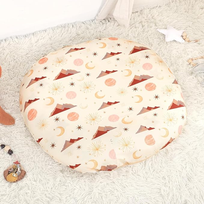 Newborn Lounger Cover, Baby Lounger Cover for Girls Boys, Soft Removable Slipcover Fits Newborn Lounger, Moon (Cover Only)