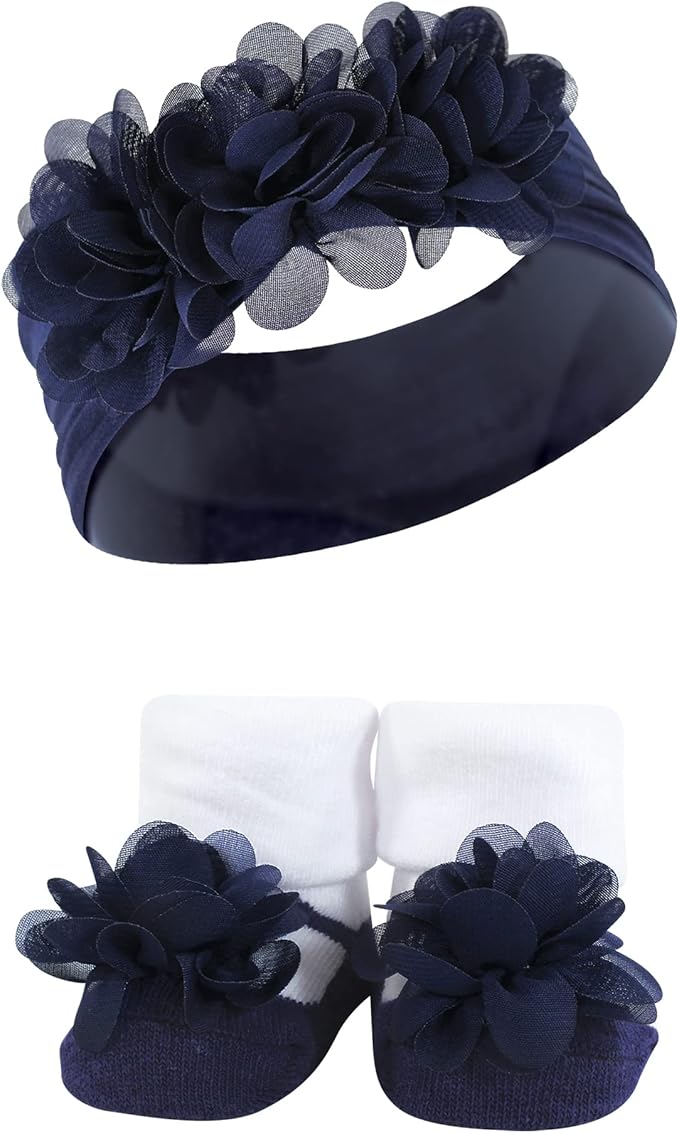 Hudson Baby Girl's Headband and Socks Giftset