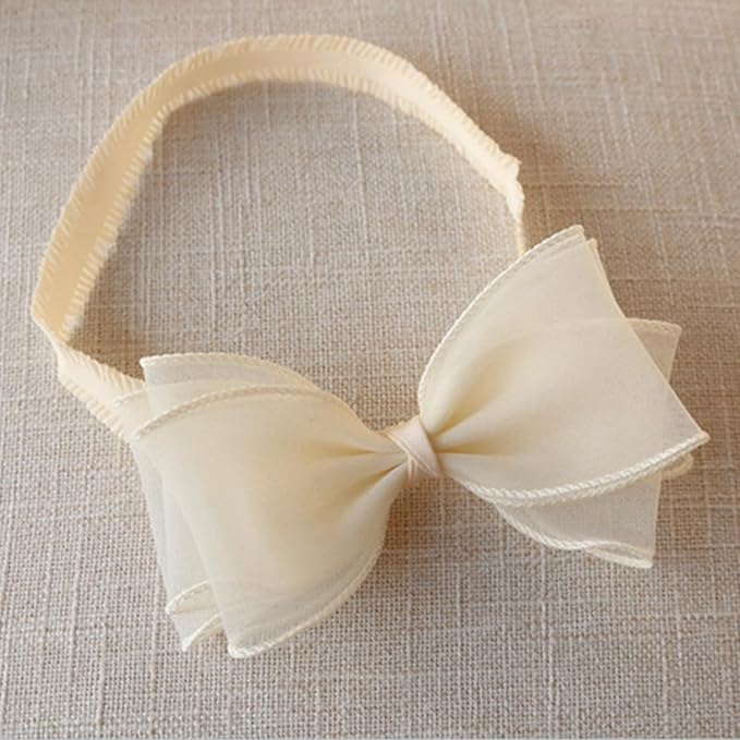 Baby Girls Cute Lace Bow Headband Soft Cotton Elastic Hair Accessories for Toddlers Newborns Ideal for Birthdays Baby Shower Photoshoots Special Occasions