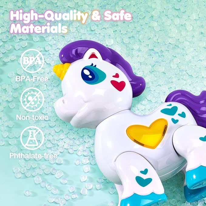 hahaland Toys for 1 Year Old Girl Toddler Girl Toys Unicorn Musical Light up Baby Girls, Interactive Travel One Year Old Baby Girl Birthday Gifts