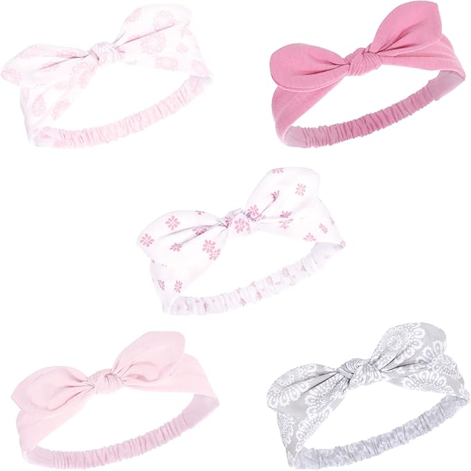 Hudson Baby Cotton and Synthetic Headbands, Size 0-24 Months