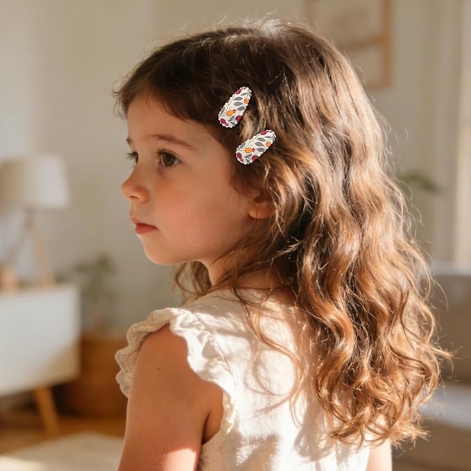YHXX YLEN 20PCS Baby Hair Clips for Girls, 1.5" Toddler Hair Clips Tiny Floral Snap Barrettes for Fine Hair, Mini Hair Clips for Girls Kids Toddler Hair Accessories