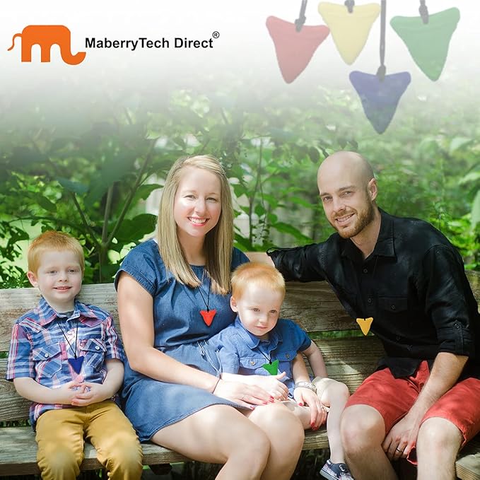 Sensory Chew Necklace for Kids and Adults, Shark Tooth Chew Necklaces for Boys Girls with Autism, ADHD, Fidgeting Needs, Sensory Chew Toys for Kids 4 Pack