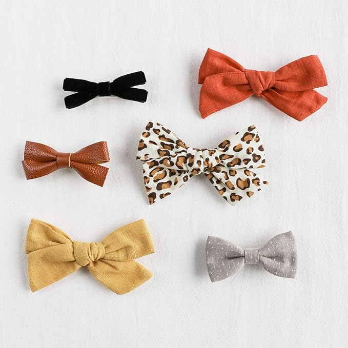 Baby Girl Hair Clips, Bows Barrettes Fully Lined Alligator Clip Hair Accessories for Little Girls Toddler Kids Children