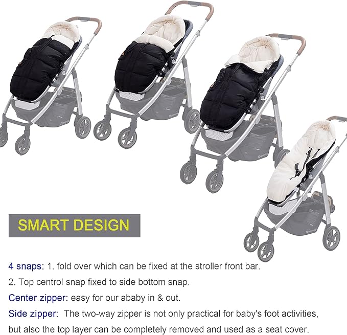 Weatherproof Winter Footmuff for Stroller Toddler, Univerisal Footmuff Infant and Toddler, Outdoor Waterproof Winter Walks Baby Stroller Bunting Bag/Sleeping Sack
