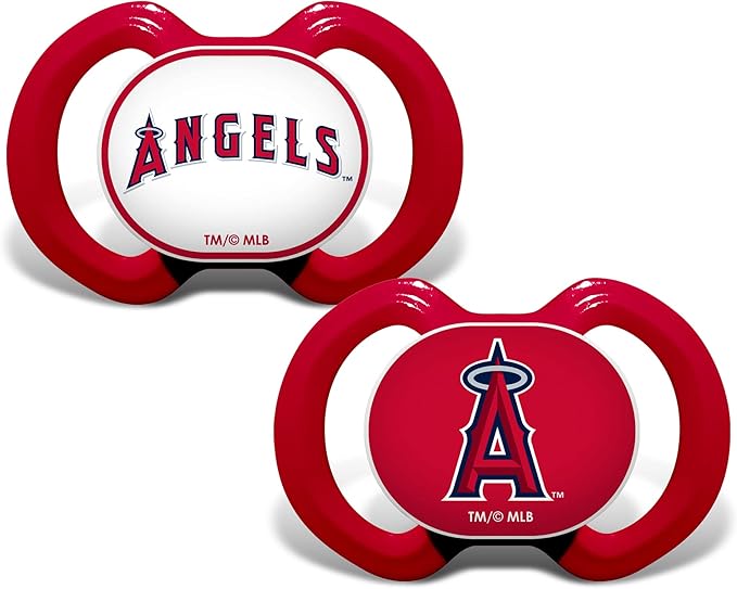BabyFanatic Pacifier 2-Pack - MLB Los Angeles Angels - Officially Licensed League Gear