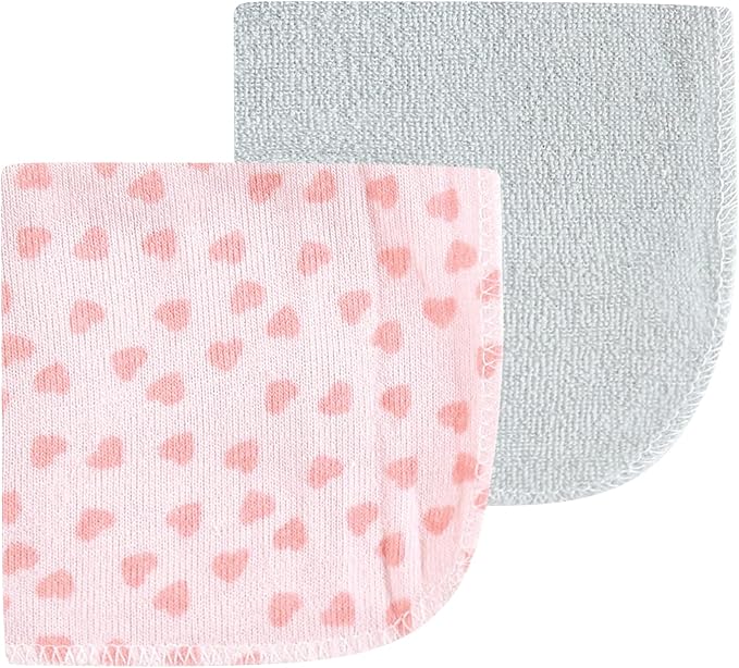 Luvable Friends Unisex Baby Cotton Rich Washcloths, Girl Basic Elephant, One Size