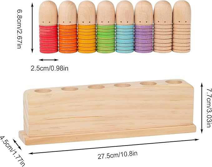 ALLABC Baby Pop Up Doll Cause and Effect Toys for Kids Ages 3-5 Preschool Games Wooden Montessori Toys for Toddlers 1-2-3