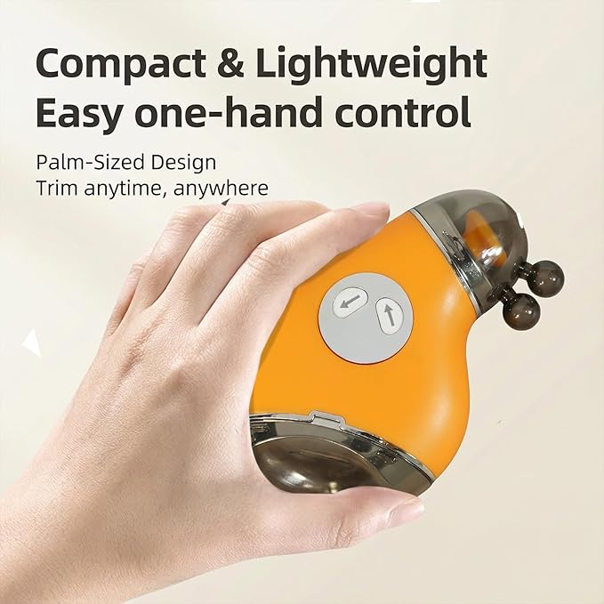 Electric Nail Clippers & Polisher - Safe Automatic 2-in-1 Fingernail Trimmer & File with LED Light, 3 Speeds, USB Rechargeable, Built-in Nail-Chip Storage for Kids & Seniors & Nail Art (Yellow)