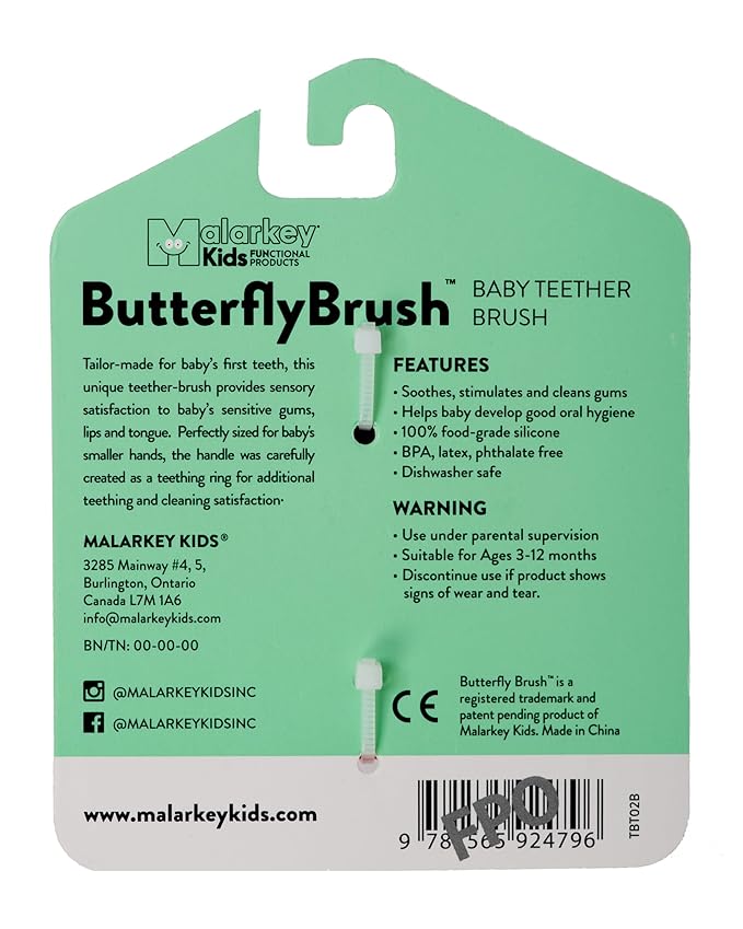 Tooth Brush Teether - Butterfly Brush