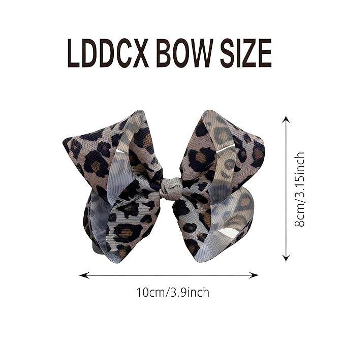 Baby girls leopard hair bow Clips Pin,leopard print bow hairpin for women(FD62-Leopard 1)