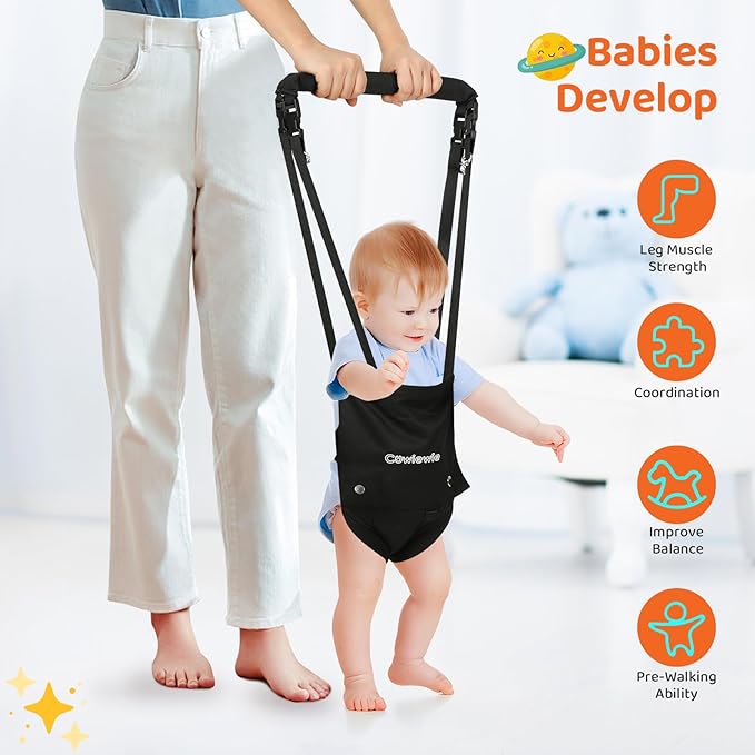 Cowiewie Baby Door Jumper, 2 in 1 Baby Walking Harness, Baby Jumper with Adjustable Height, Ages 6 Months +