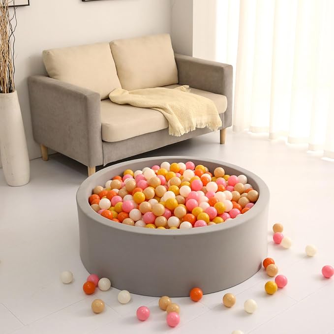 GOGOSO Ball Pit Balls for Toddlers Dogs Baby, 2.2 Inch Pastel Play Ball Toys Kid Ballpit, Bounse House, Birthday, Tent, Party,100 pcs