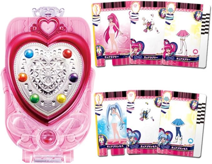 BANDAI Happiness Charge PreCure! Mirror, Wall-Mounted, Kids-Room Mirror, 8.78" x 8.94" x 2.52"