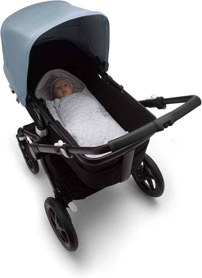 Bugaboo Newborn Inlay - Footmuff Suitable from Birth up to 6 Months - Light Grey Melange
