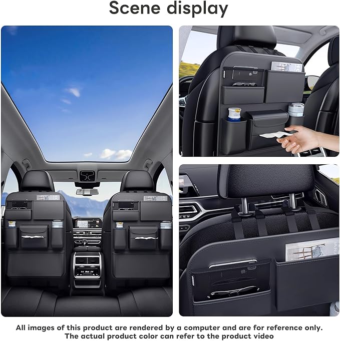 car storage bag, back storage,tissue box, rear seat storage, cup holder