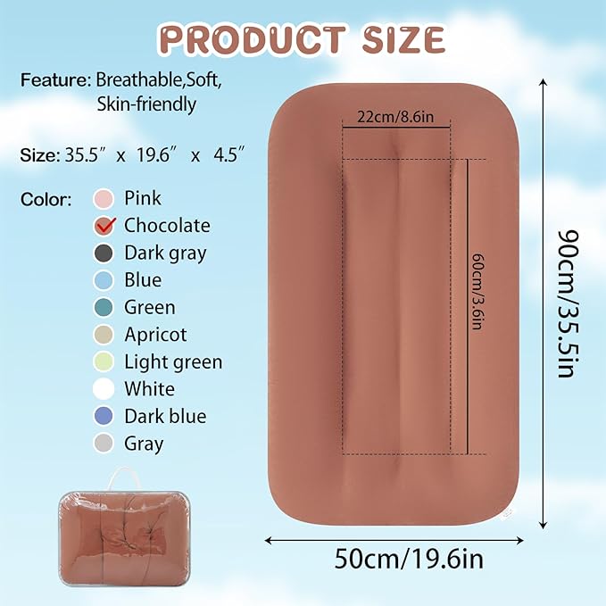 Baby Lounger for Newborn, Bionic Design Baby Lounger, Soft Organic Cotton Breathable Lounger for Infants 0-18 Months (Brown)