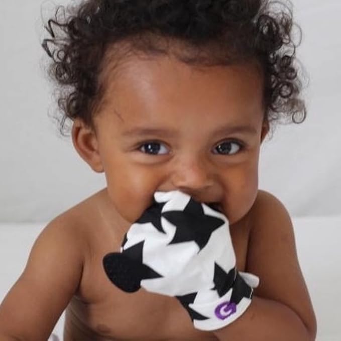 Gummee Glove Baby Teething Mitten - Detachable Teether - Teething Glove 3-6 Months - Teether Mitten for Babies - Baby Gifts Toys