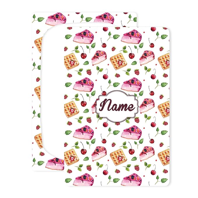 Personalized Baby Car Seat Covers for Girls, Customized Carseat Cover with Name, Infant Stroller Canopy Carrier Cover, Nursing Cover Breastfeeding Scarf for Newborn Babies, Fruit Cake Pattern