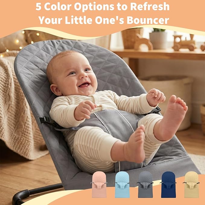 Fabric Seat for Bouncer - for BabyBjorn Replacement Cover Compatible with BabyBjörn Bouncer Bliss, Machine Washable (Navy)