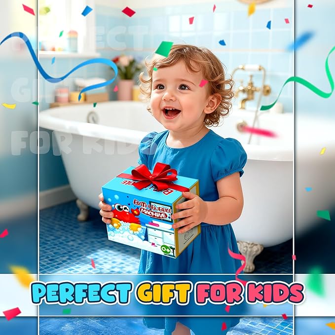 Bath Toys for Kids Ages 1-3,Light Up Baby Bath Toys Crab Bubble Maker with Colourful Light Toddler Bathtub Birthday Gifts Easter Stocking Stuffers for Boys Girls Aged 1-3 2-4 3-5