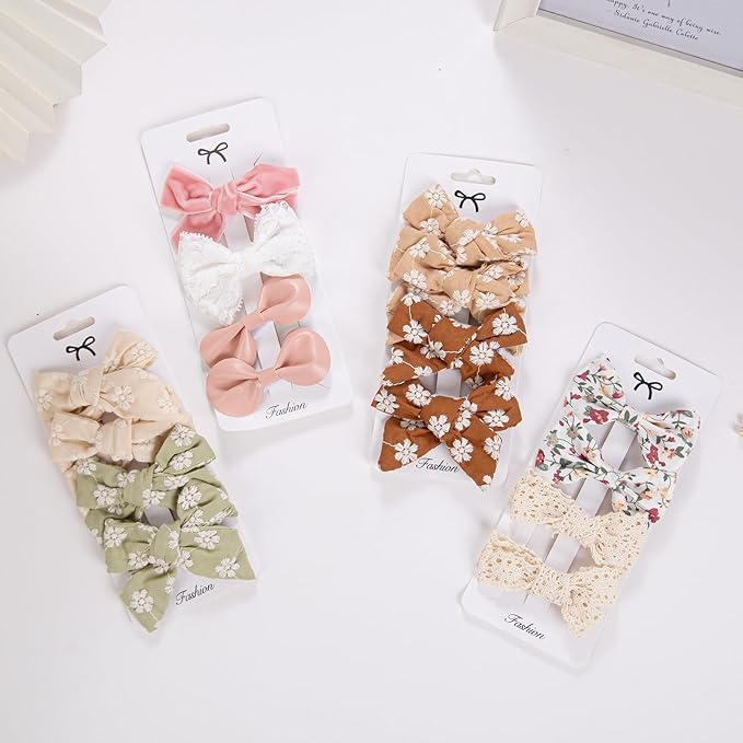 Baby Hair Clips Fully Lined Non Slip Hair Pins Baby Girls Hair Bows Barrettes Hair Accessories for Little Girls Infants Toddlers