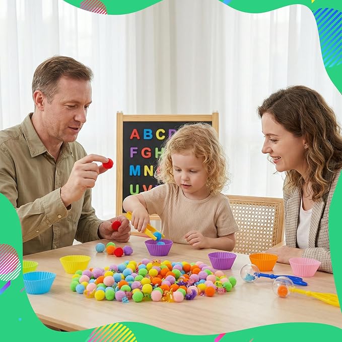 320 Pcs Axolotl Sensory Bin Fillers 200 Pompoms 42 Resin Axolotl Tweezers Scissors Clips Cups Fine Motor Skills Sets