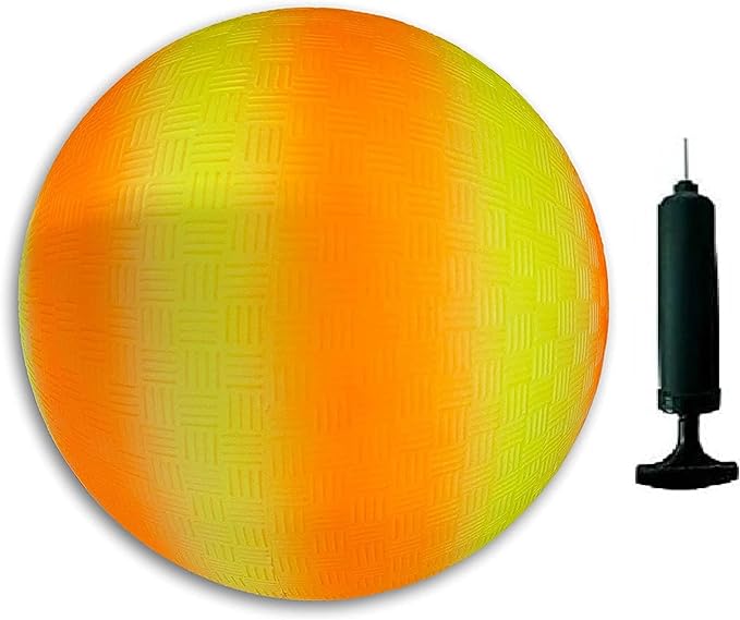 Toys+ 8.5 Inch Colorful Playground Ball + Pump