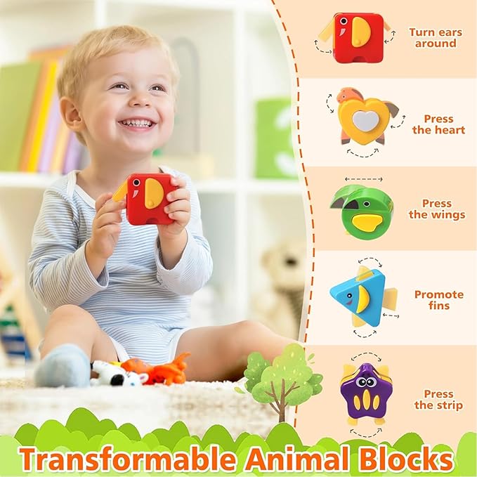 Baby Toys for 1 Year Old Boy Girl Gift Musical Bus Baby Toys 6-12-18 Months Toddler Early Learning Montessori Crawling Toy for 1 2 3 Year Old Boy with Music/Light/Smart Shapes Christmas Birthday Gifts
