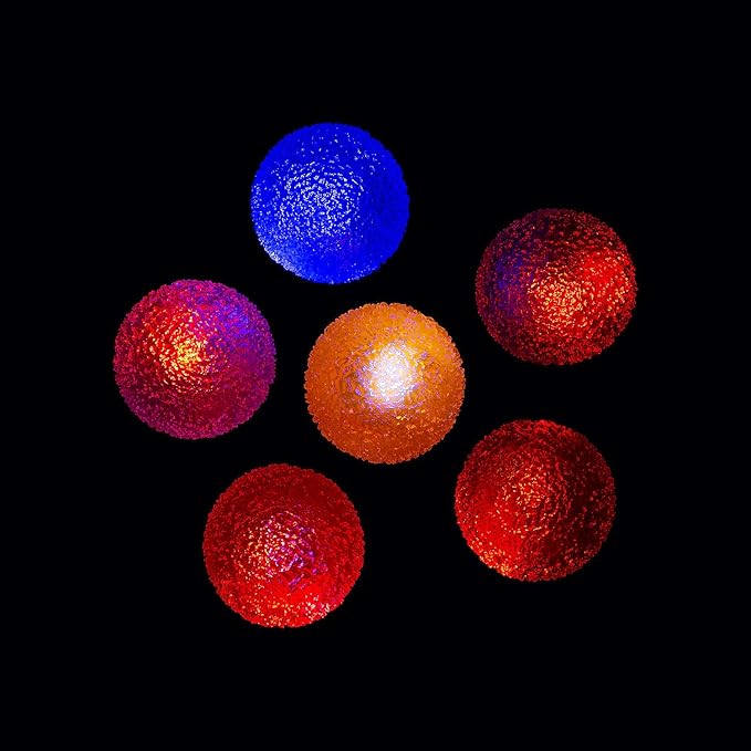 Fun Express Light-Up Textured Bouncy Balls - Toys - 12 Pieces
