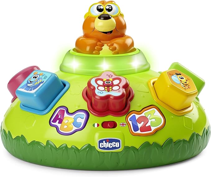 Chicco ABC Bilingual Sam la Topo (The Topo Sam) (Italian Version), Pieces with Different Shapes, Green