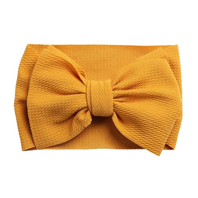 KIDOCHEESE Oversized Nylon Baby Head Wraps - Large Bows Hair Accessories for Newborn, Infant, and Toddler Girls