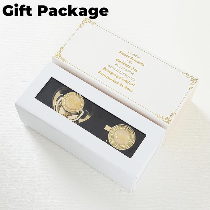 3D Bling Diamond Crown Pacifier and Clip Set Luxurious Dummy Ideal Gift for Baby Show New Born