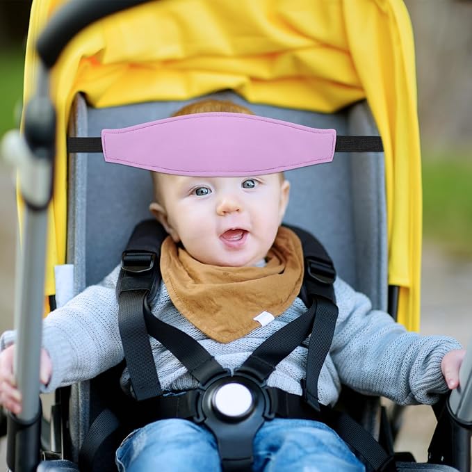 HESTYA 2 Pcs Carseat Head Support Toddler, Stroller Seat Headrest for Sleeping Traveling, Neck Relief Headband Strap for Kids Children Toddler Infant(Sweet)