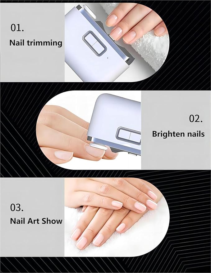 2 in 1 Electric Nail Clippers, Electric Polishing Automatic Nail Clippers Pro with Light Trimmer Nail Cutter Manicure for Baby Elderly Care Tools,Electric Nail Trimmer