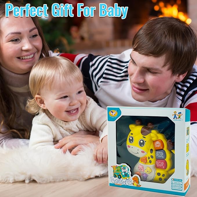 Baby Piano Toy, 6-12 Months Light Up Music Baby Toys for 0 3 6 9 Months, Early Learning Educational Boys Girls Gifts (Giraffe)