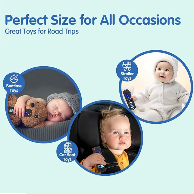 2 Pack Baby Infant Teething Toys for Babies 3-36 Months Remote Control Teether for Baby,Remote Teething Toys for Babies 0-6 Months