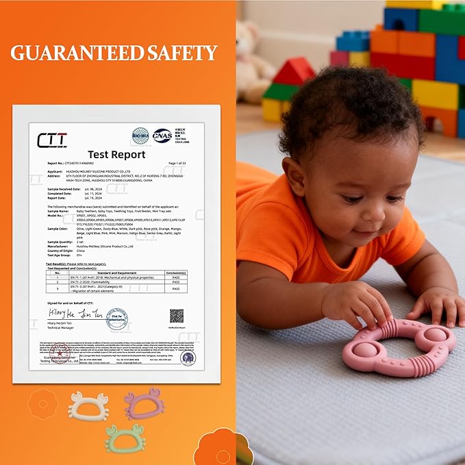 Easter Teething Toys for Newborns 0-3-6Months Food-Grade Silicone BPA-Free Anti-Choking One-Piece Design Soft & Non-Toxic First Teether for Tiny Hands Easy Grip, Gentle Gum Massage, Multi-Color 3-Pack