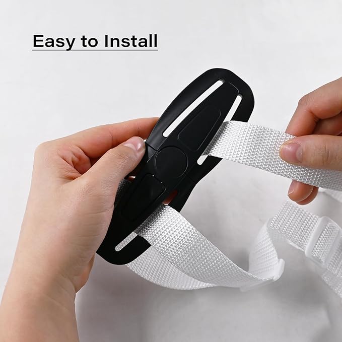2PCS Child Seat Chest Harness Buckle Lock Stroller Chest Buckle Universal Replacement for Baby and Kids Trend,Seat Chest Harness Buckle Parts (Black)