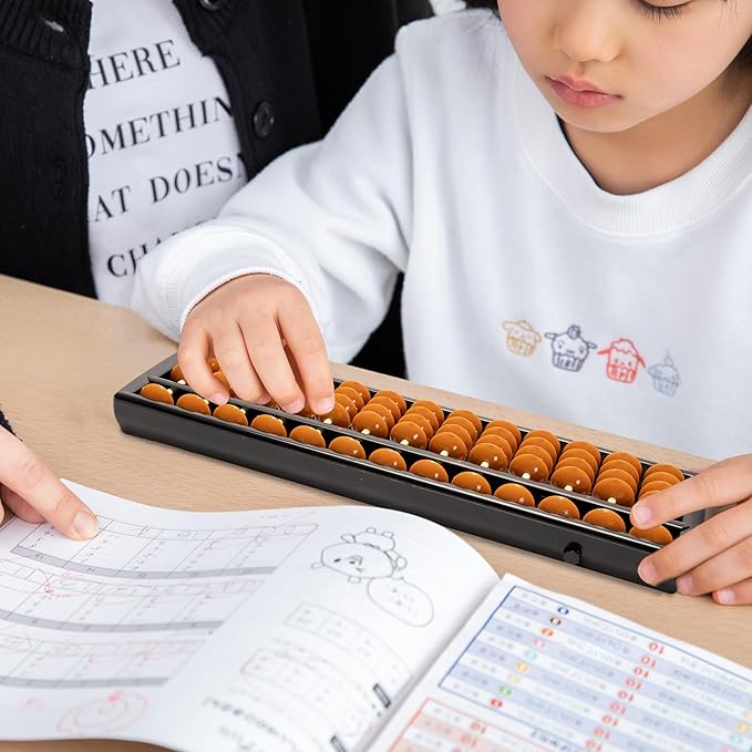 Yellow Mountain Imports Soroban Abacus - 13 Column, 9.7-Inch Professional Japanese Calculator for Mental Math and Montessori Learning