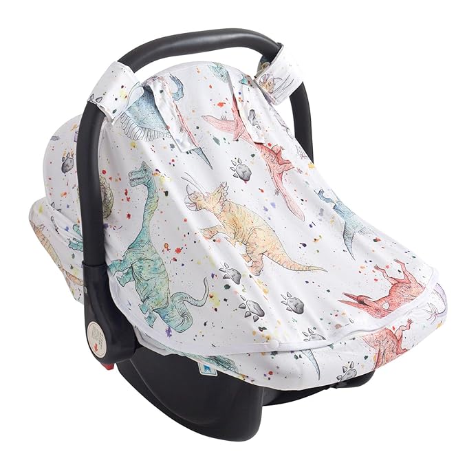 Little Tots Baby Car Seat Canopy Cover, Breathable Sun Shade, Full Privacy for Newborns & Infants, Universal Fit for Boys & Girls