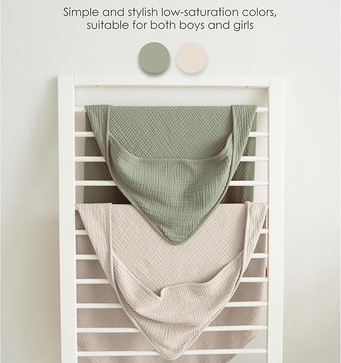 MairMore Muslin Baby Towels with Hood for Newborn 100% Cotton Baby Bath Towels Soft & Absorbent Hooded Baby Towel for Boys and Girls, Large Size - 32 * 32 Inches